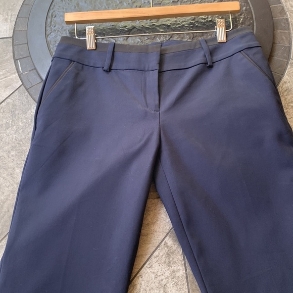 Ann Taylor Navy with black trim tuxedo style pants - Picture 5 of 10